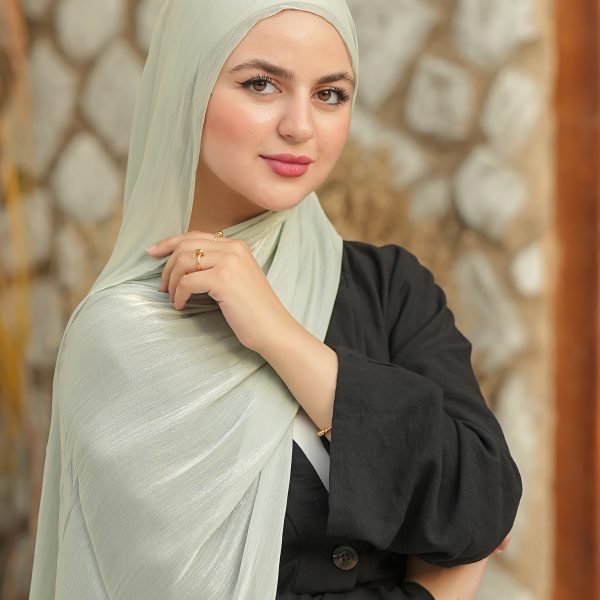 Sage Organza Crinkle